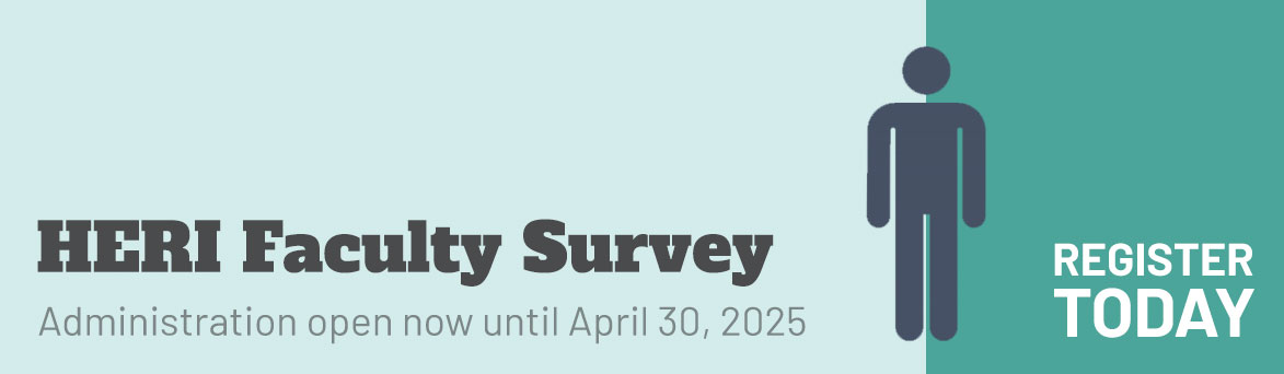 The HERI Faculty Survey provides institutions with a comprehensive, research-based snapshot of key aspects of the faculty experience.